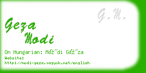 geza modi business card